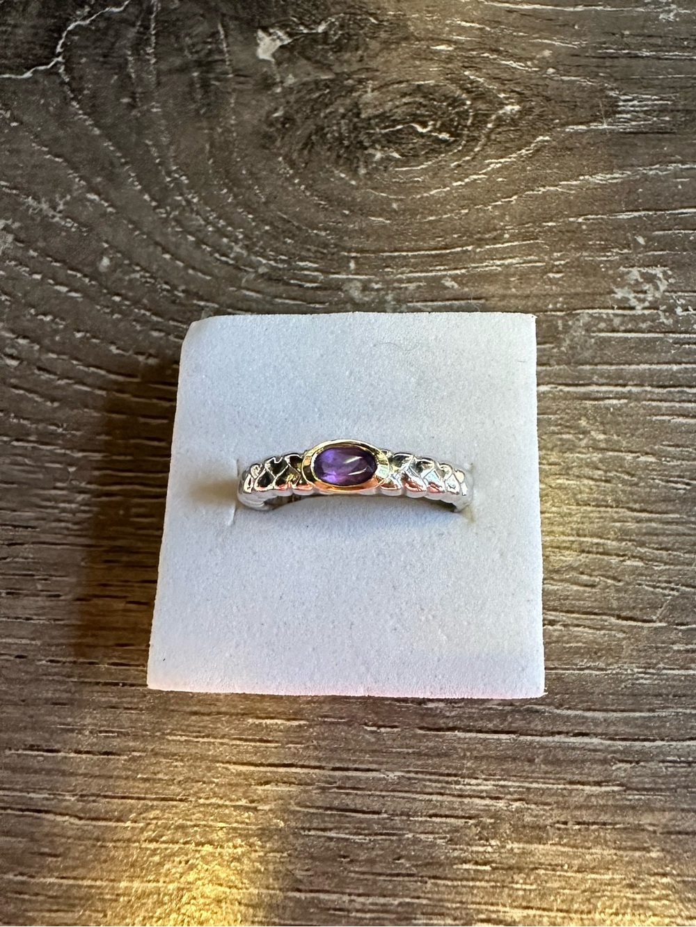 Sterling Silver Amethyst Accent Women's Ring